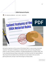 Salient Features of 2004 Notarial Rules - LexClassroom