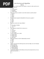 Data Structure and Algorithm MCQ: A) B) C) D)