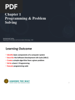 Chapter 1 Programming Problem Solving