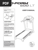 Epic 550 treadmill manual sale
