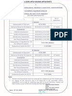 B.pharm III Yr Academic Calendar For AY 2023 24