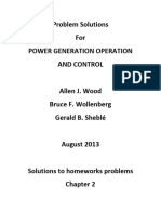 Problem Solutions For POWER GENERATION OPERATION AND CONTROL