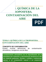 Tema 4. Química de La Troposfera. Contaminación Del Aire