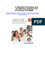 Family Life Education Principles and Practices For Effective Outreach 3rd Edition Duncan Test Bank