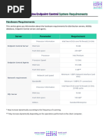 Endpoint Central Requirements and Ports