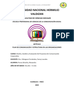 Plan de Comunicación y Estructura Ponce Briceño Alexandra