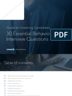 Guide To Screening Candidates 30 Essential Behavioral Interview Questions To Ask Ebook v2