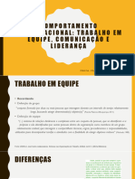 Trabalho em Equipe Liderança e Comunicação