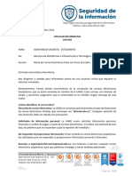 109-018 - Alerta de Correo Electrónico Falso Con Fines de Estafa