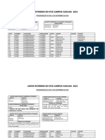 Programação Geral Dos Jogos Internos 2023