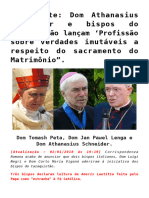 Dom Athanasius Schneider Bispos Profissao Verdades Imutaveis Sacramento Matrimonio 23.11.11