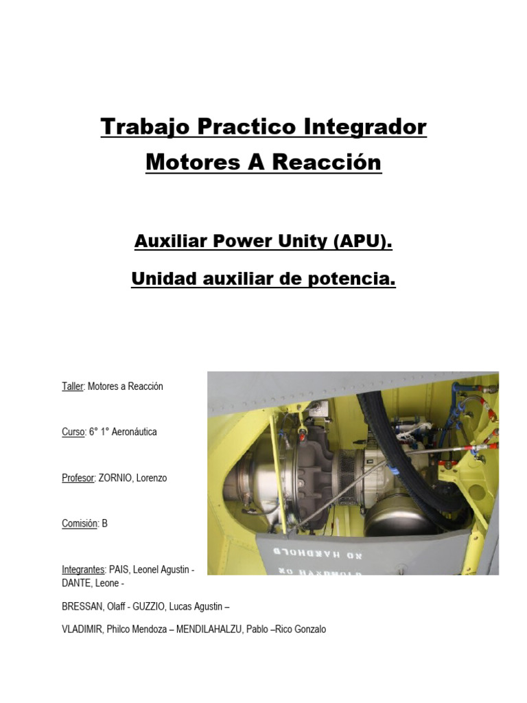 Trabajo Practico Integrador Motores A Reaccion