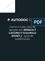 Como Mudar Vela de Ignição em RENAULT LAGUNA II Grandtour (KG0 - 1 - ) - Guia de Substituição