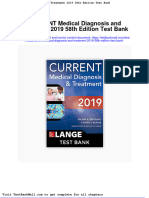 Current Medical Diagnosis and Treatment 2019 58th Edition Test Bank