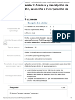 Examen - (AAB01) Cuestionario 1 - Análisis y Descripción de Puestos y Atracción, Selección e Incorporación de Personas