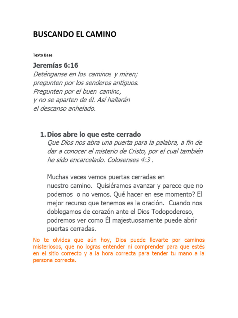 Sabiduría y Decisiones en el Camino | PDF | Sabiduría | Dios