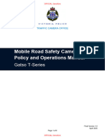 TCO Gatso T-Series Mobile Road Safety Camera Policy and Operations Manual Apr23