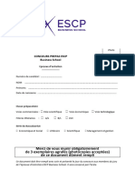 Concours Prepa Questionnaire Entretien ESCP Business School