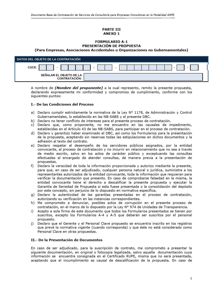 Formato DBC para Propuestas de Consultoría | PDF | Negocios