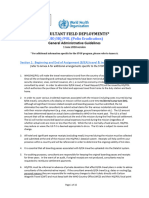 WHO Field Consultant Deployment Guidelines - 1 - 6 - 18