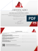 Certificado - 3º Congresso Internacional de Dir. Digital, Proteção de Dados e Compliance Trabalhista