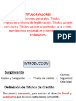 Titulos de Credito. Generalidades