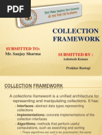 Collection Framework: Submitted To: Submitted by