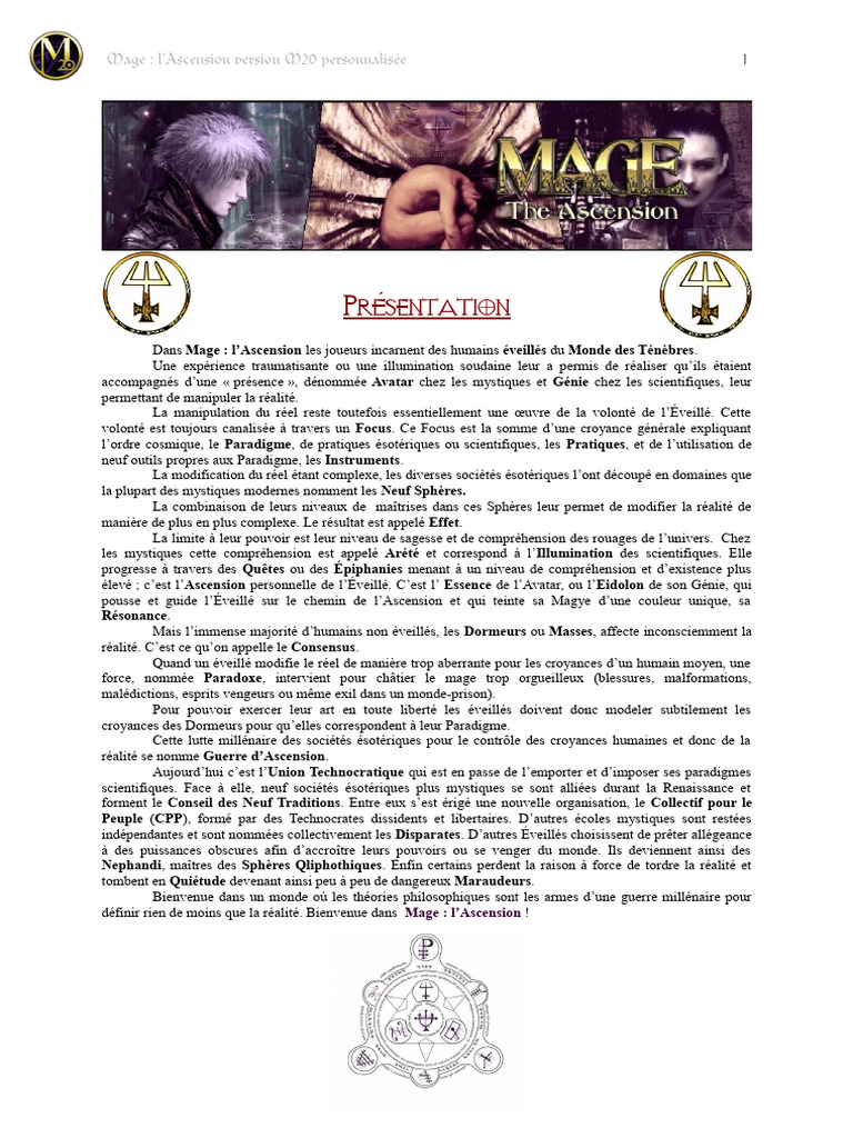 Mage : l'Ascension M20 personnalisée | PDF | Hypothèse Gaïa | Chamanisme