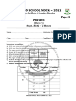 Physics Paper 2 Mock 2022