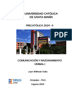 Comunicación y Raz. Verbal i 2024-II