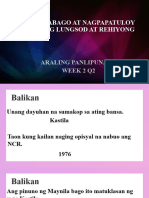 AP Q2 Week - 2 Pagbabago at Nagpapatuloy Sa Sariling Lungsod o Bayan