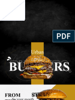 Urban Burgers PowerPoint Morph Animation Template Black Variant