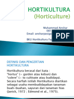 Pengertian Dan Lingkup Hortikultura