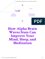 How Alpha Brain Waves State Can Improve Your Mind, Sleep, and Meditation
