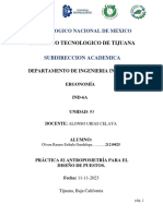 Práctica #2 Antropometría para El Diseño de Puestos.