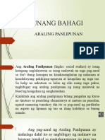 Unang Bahagi Araling Panlipunan