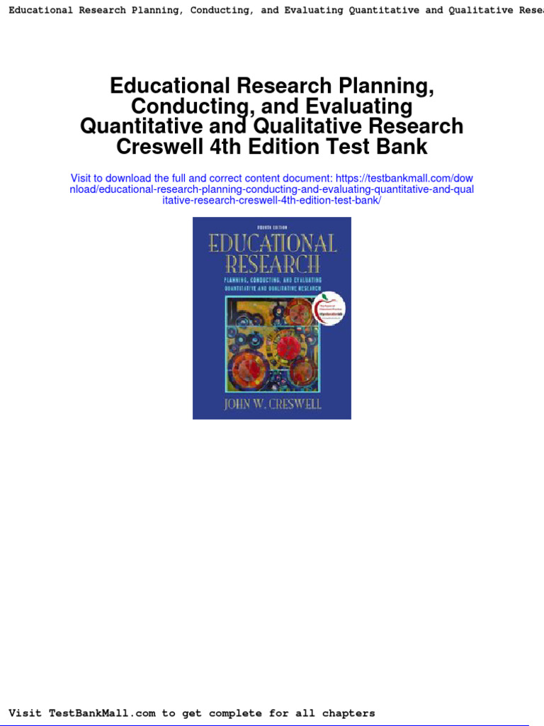 Educational Research Planning Conducting and Evaluating Quantitative