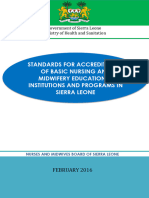 Standards For Accreditation of Basic Nursing and Midwifery Educational Institut