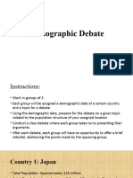 Demographic (Pop Structure) Debate