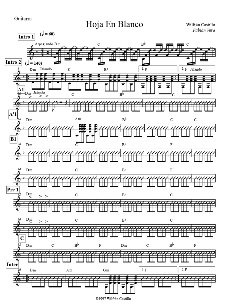 Guitarra Bachata Hoja en Blanco Fabián Vera PDF