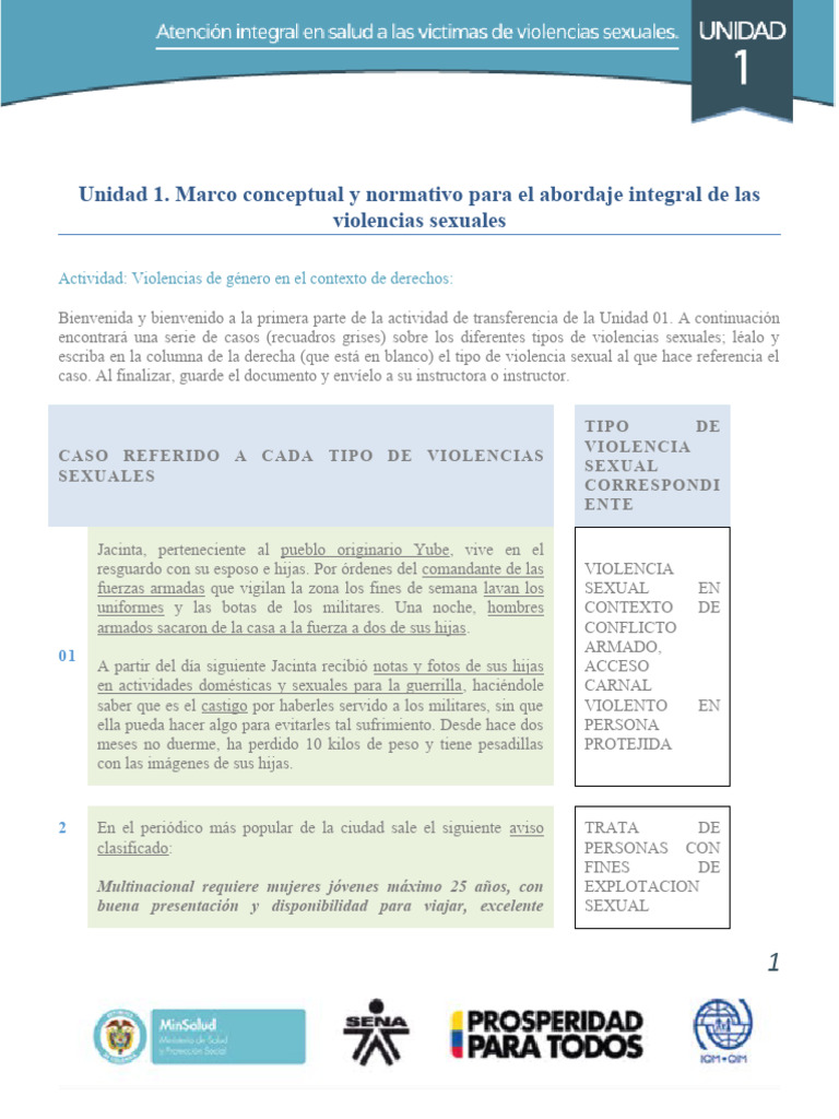 Violencias Sexuales: Abordaje Integral y Normativo | PDF | Historial ...