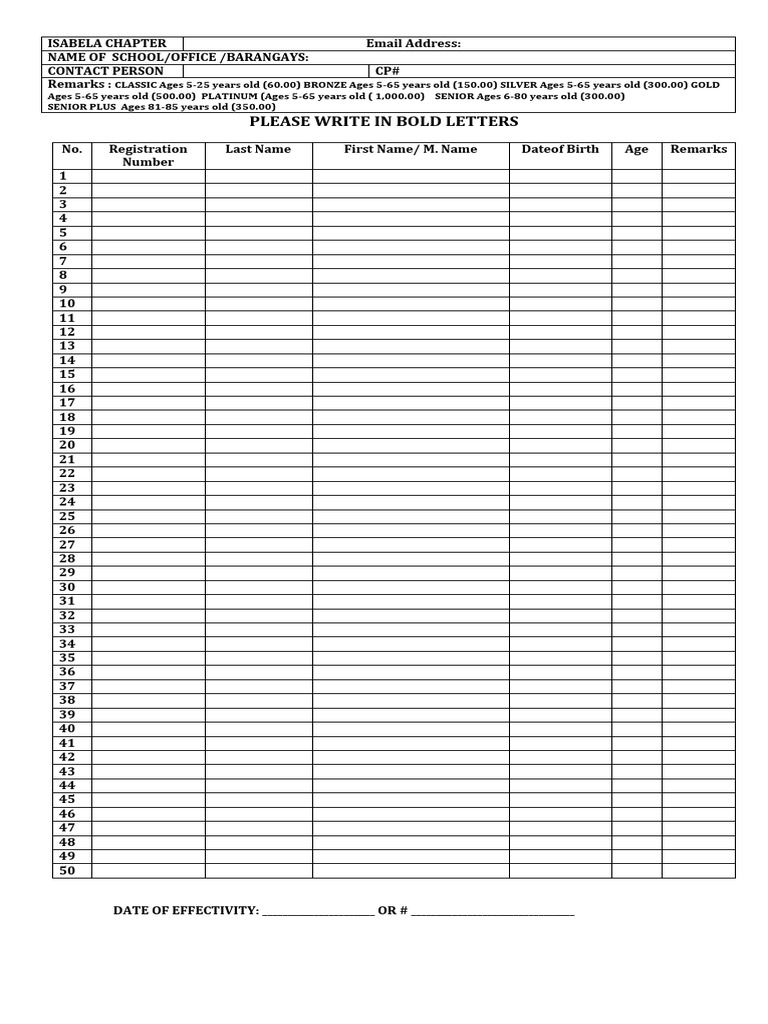 Redcross membership form 1 2 pdf