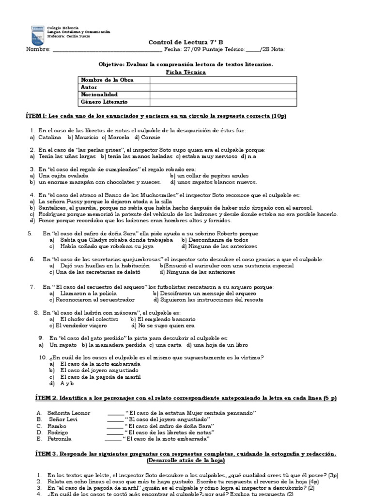 Prueba 13 Casos Misteriosos