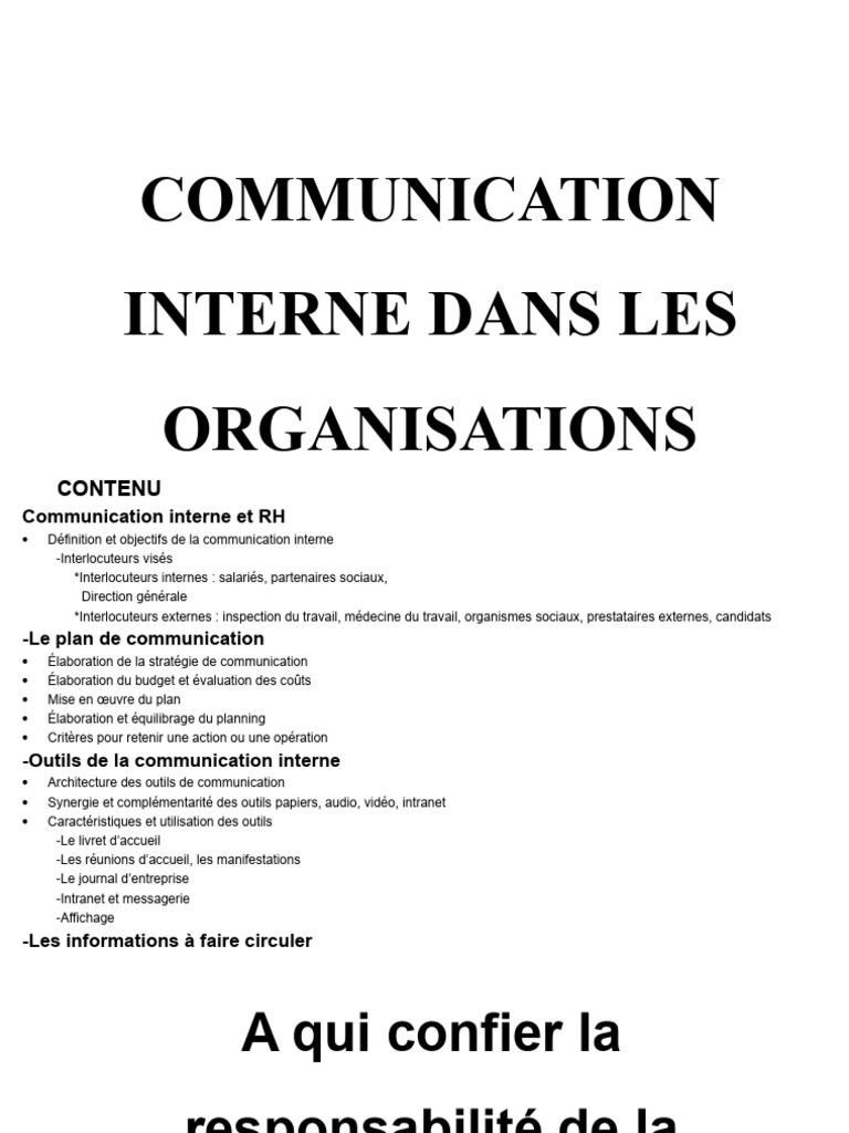 Stratégies de Communication Interne | PDF | la communication ...