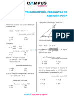 Repaso Sin de Trigonometría Preguntas de Admisión PUCP