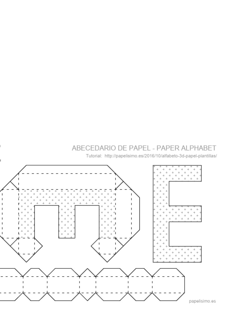 Abecedario-De-papel 3D AZ Paper-Alphabet | PDF