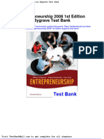 Entrepreneurship 2008 1st Edition Bygrave Test Bank
