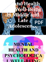 Mental Health and Well Being in Middle A