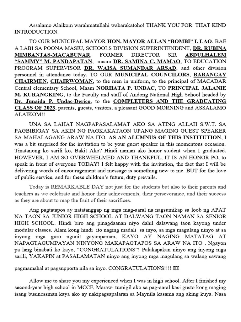 Speech To Print PDF