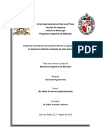 Universidad Autónoma de San Luis Potosí Facultad de Ingeniería Instituto de Metalurgia Posgrado en Ingeniería de Minerales